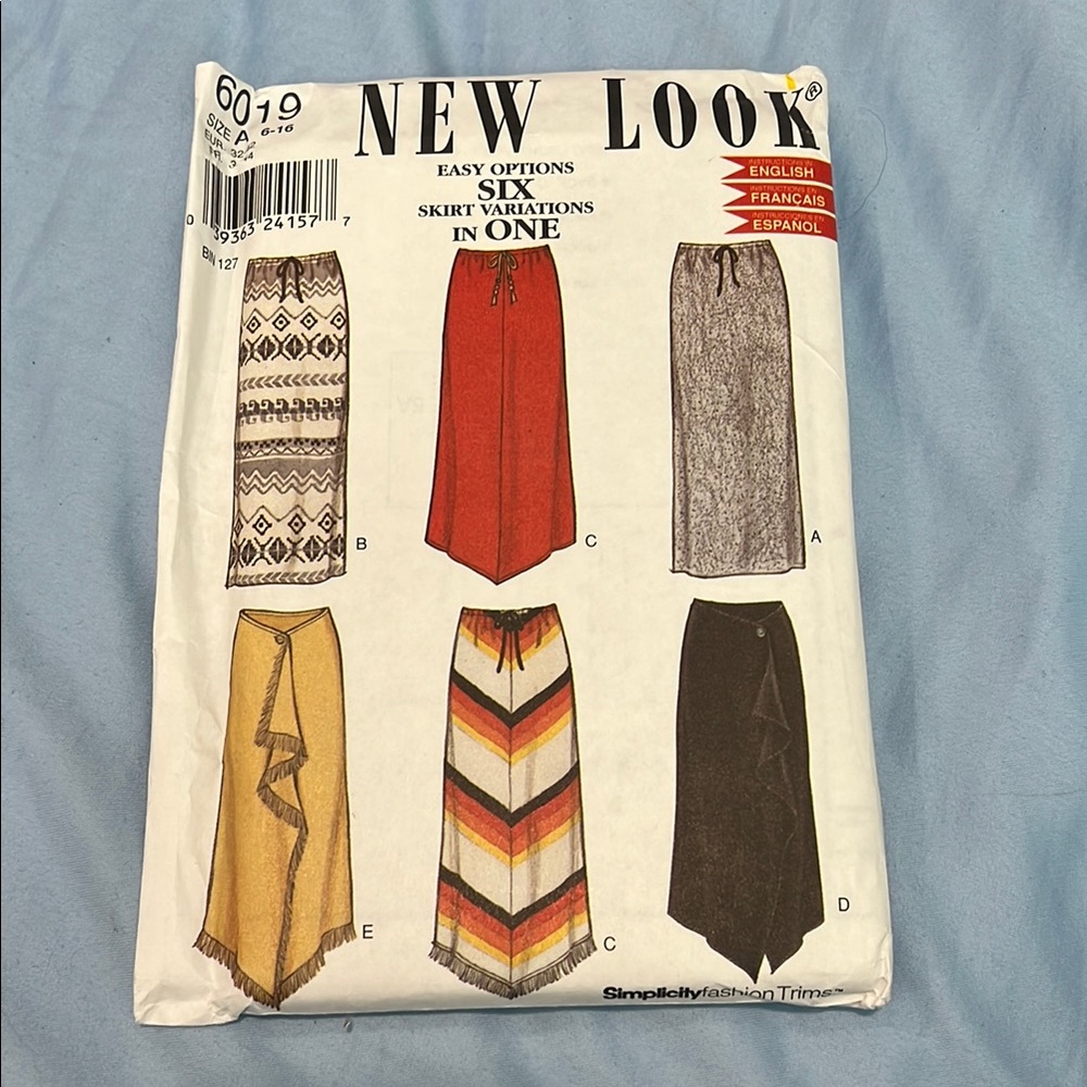 New Look Brown and Orange Maxi Pencil Skirt Asymmetrical Wrap